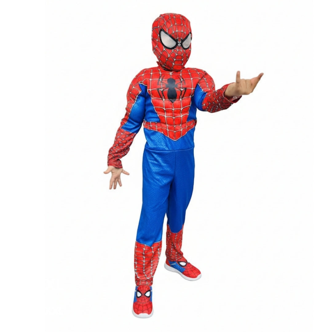 Deluxe Spiderman Muscular Costume w/Mask for Kids