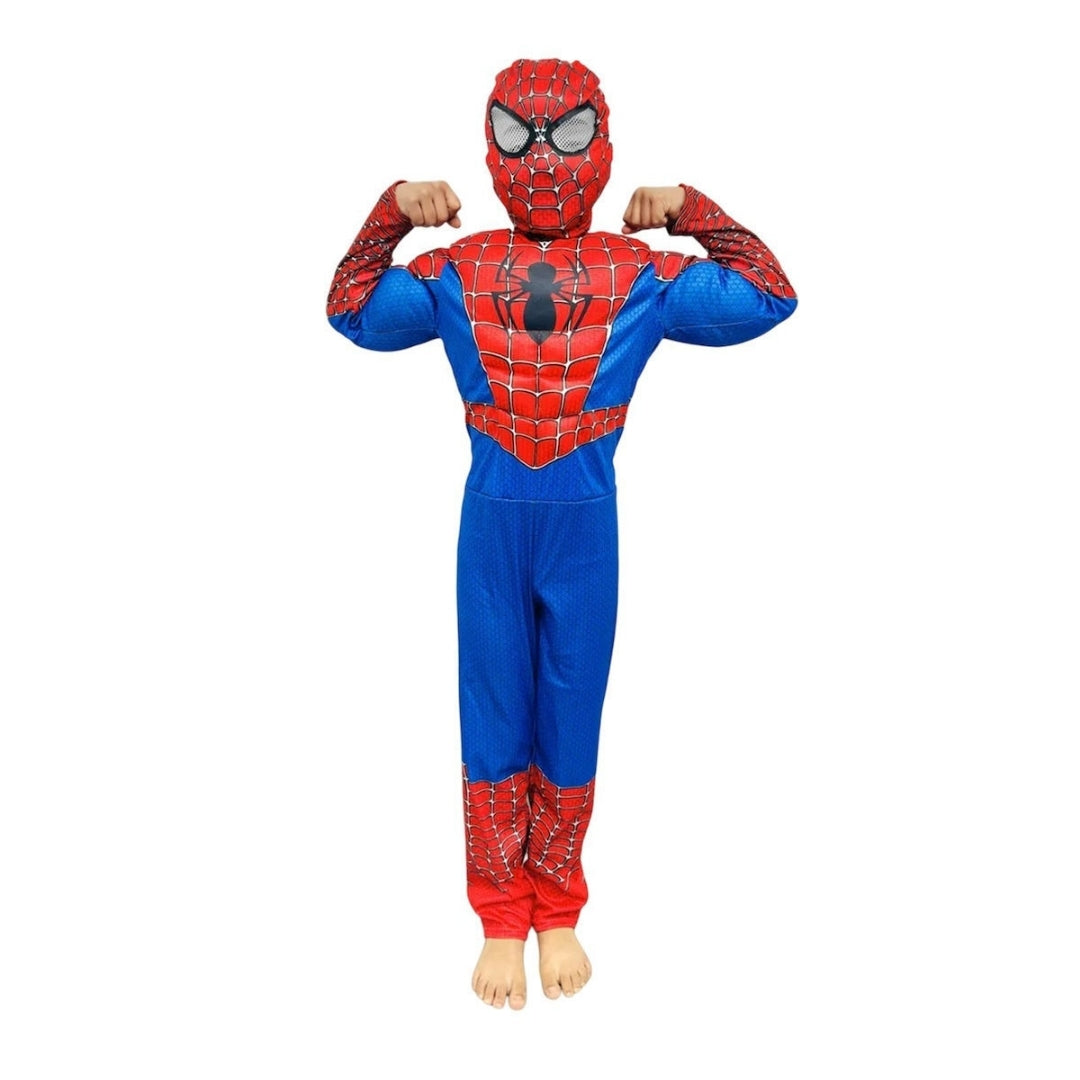 Deluxe Spiderman Muscular Costume w/Mask for Kids