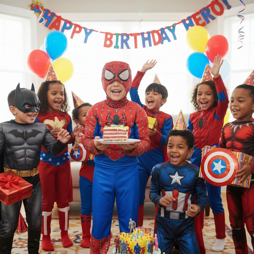 Deluxe Spiderman Muscular Costume w/Mask for Kids