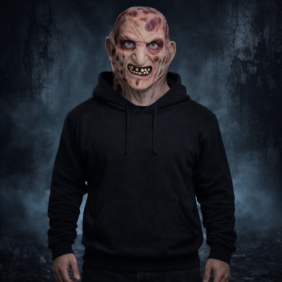 Freddy Krueger Wrinkled Face Mask for Halloween/ Theme Party -1PC