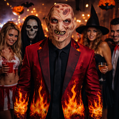 Freddy Krueger Wrinkled Face Mask for Halloween/ Theme Party -1PC