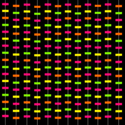 UV Glow Stripe Garland - Glow In The Dark - Over 5