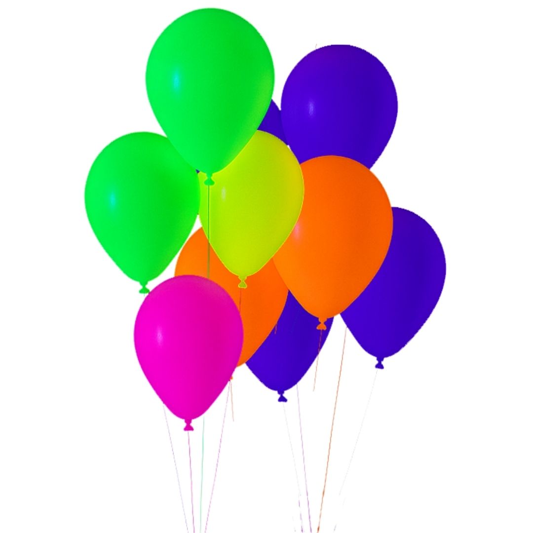 UV Glow In The Dark Helium Quality Balloons 12" - Pack of 10