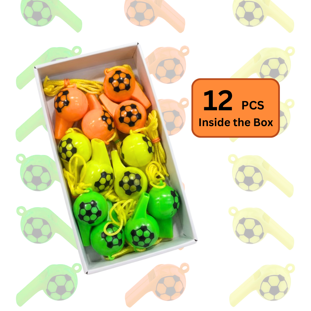 FootBall Whistle Favors - 12PC