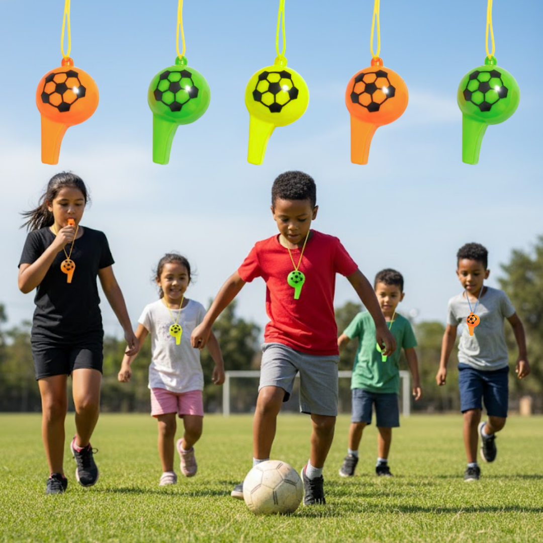 FootBall Whistle Favors - 12PC