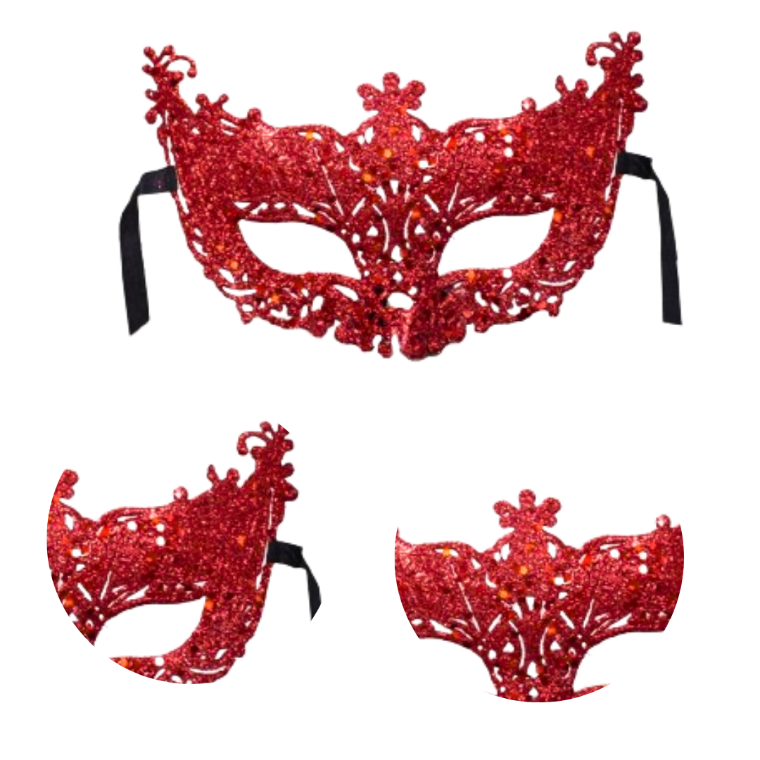 Glitter Fashion Eye Mask Red - 1PC