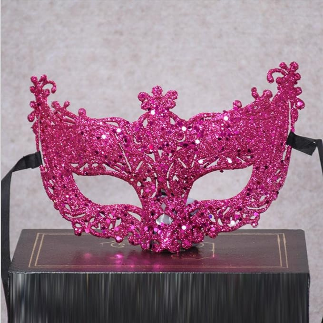 Glitter Fashion Eye Mask Hot Pink - 1PC