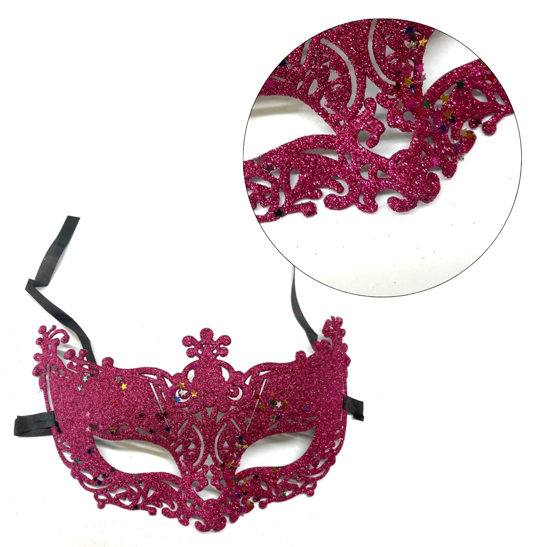 Glitter Fashion Eye Mask Hot Pink - 1PC