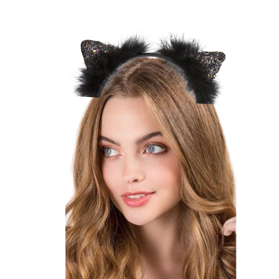 Sparkling Cat Ears Headband - 1PC