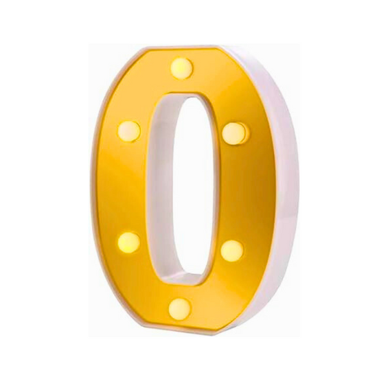 No.0 LED Golden Marquee, LED Marquee Number Light  - 1 pcs