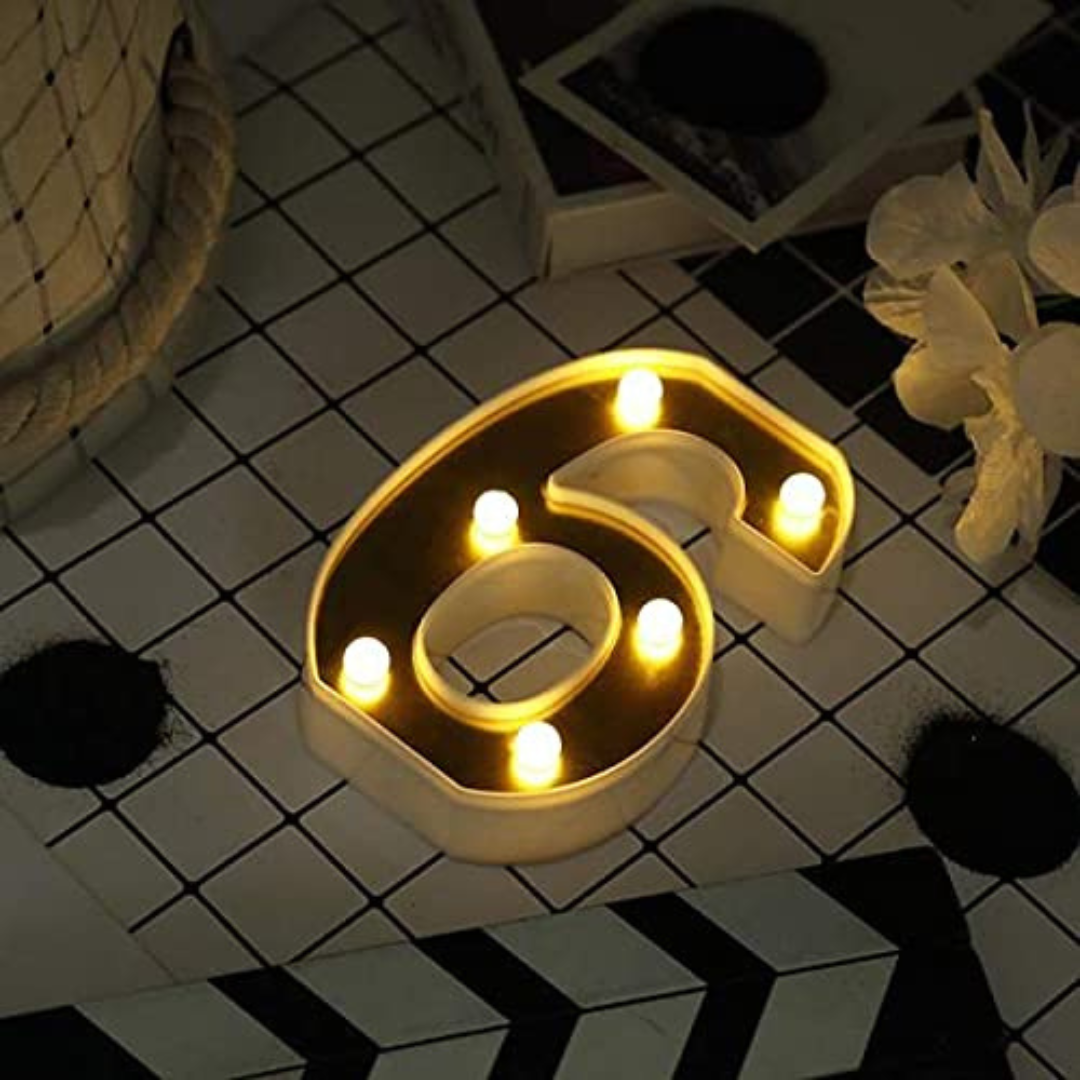 No.0 LED Golden Marquee, LED Marquee Number Light  - 1 pcs