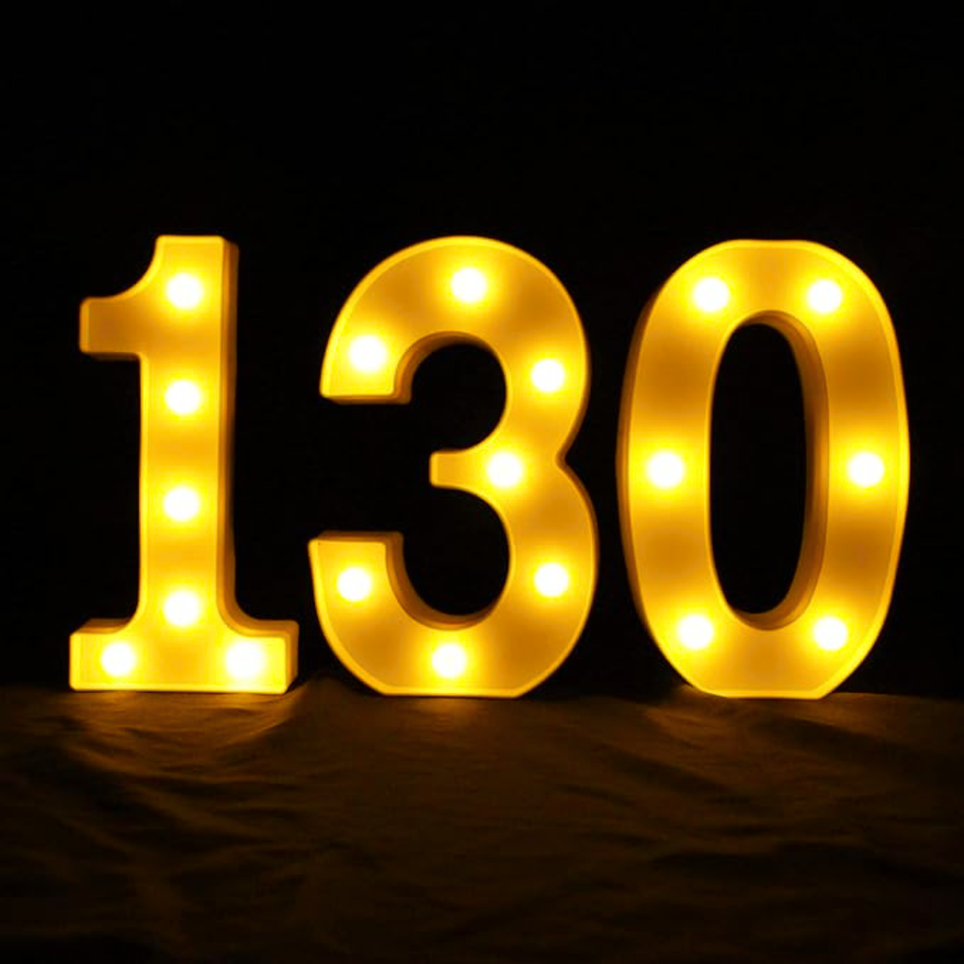 No.0 LED Golden Marquee, LED Marquee Number Light  - 1 pcs