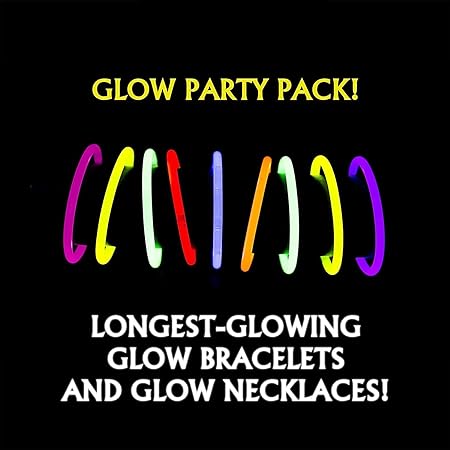 GID Bracelet Sticks - 50PC Neon Glow Bracelets and Glow Necklaces with Connectors. Glow Party Decorations