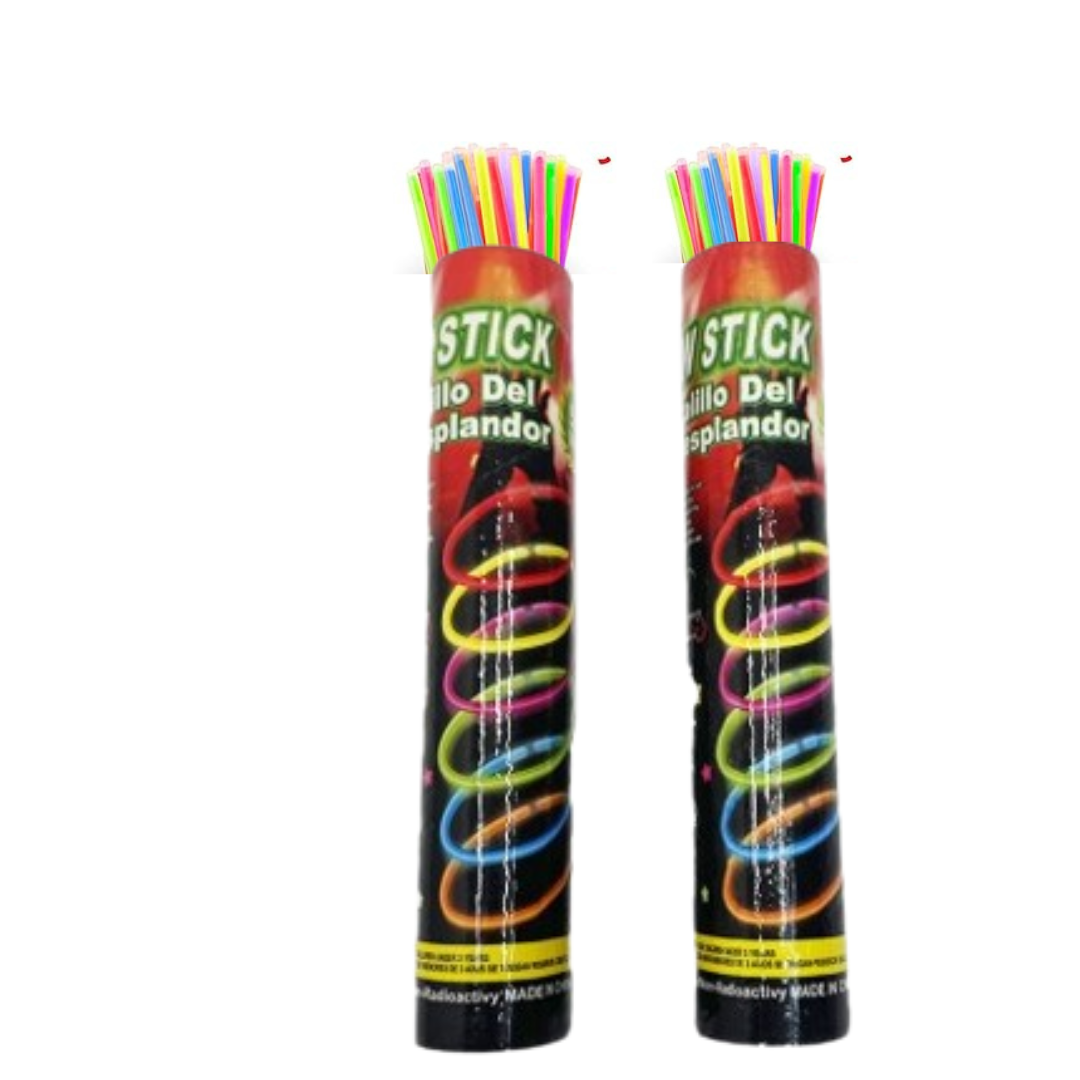 GID Bracelet Sticks - 50PC Neon Glow Bracelets and Glow Necklaces with Connectors. Glow Party Decorations