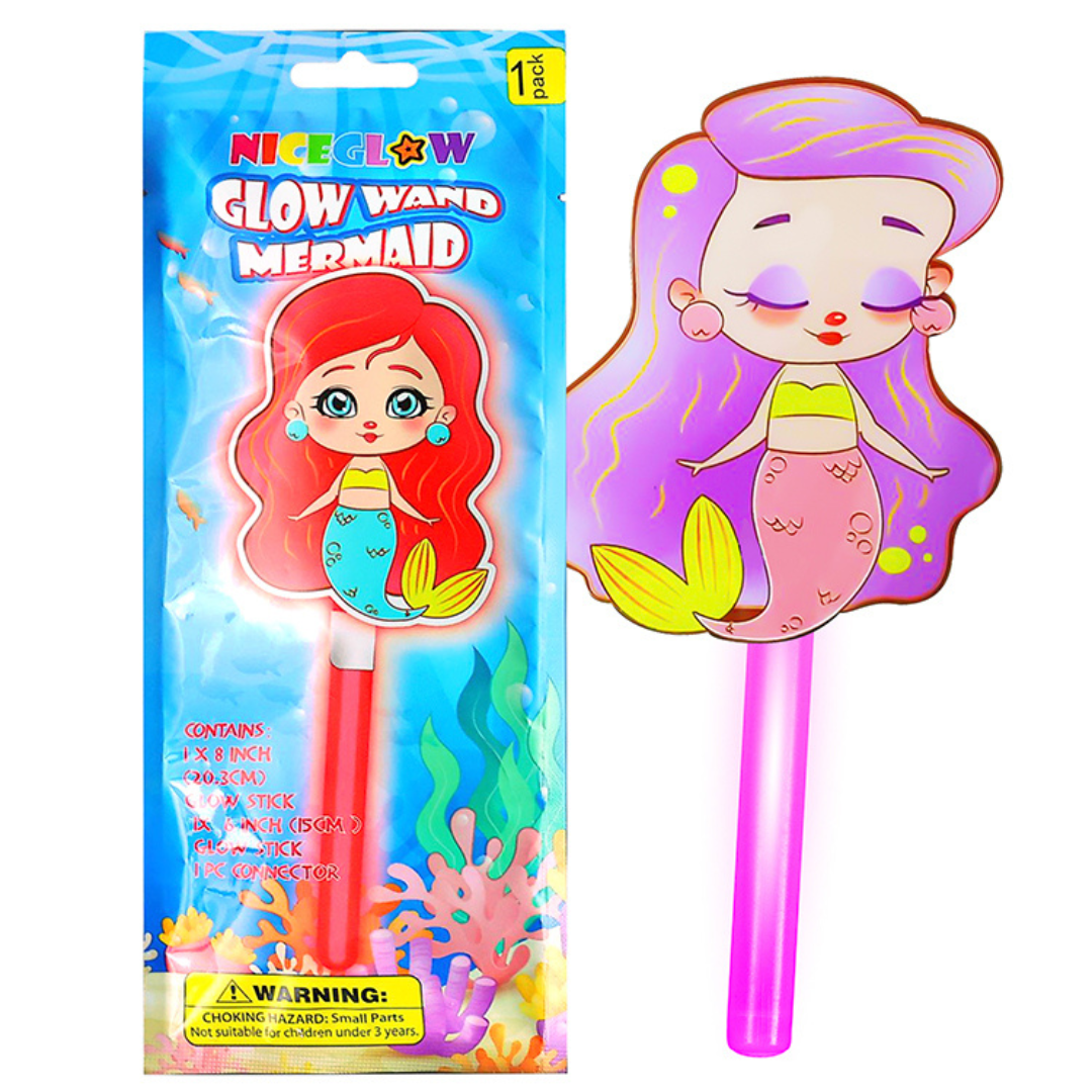 GID Mermaid Sticks Glow in The Dark Mermaid Party Wand for Girls, Mermaid Toy, Mermaid Gifts for Kids