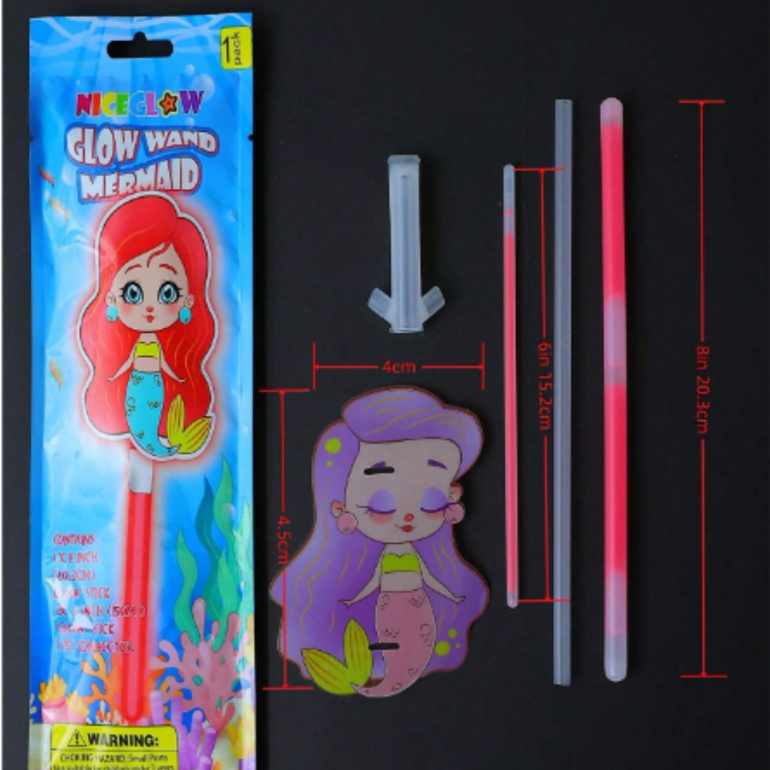 GID Mermaid Sticks Glow in The Dark Mermaid Party Wand for Girls, Mermaid Toy, Mermaid Gifts for Kids