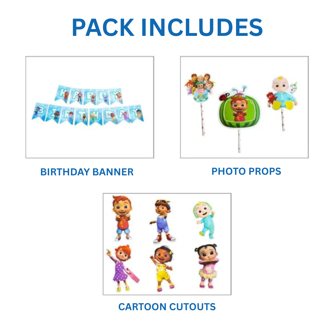Cocomelon Birthday Party Set - 16PC