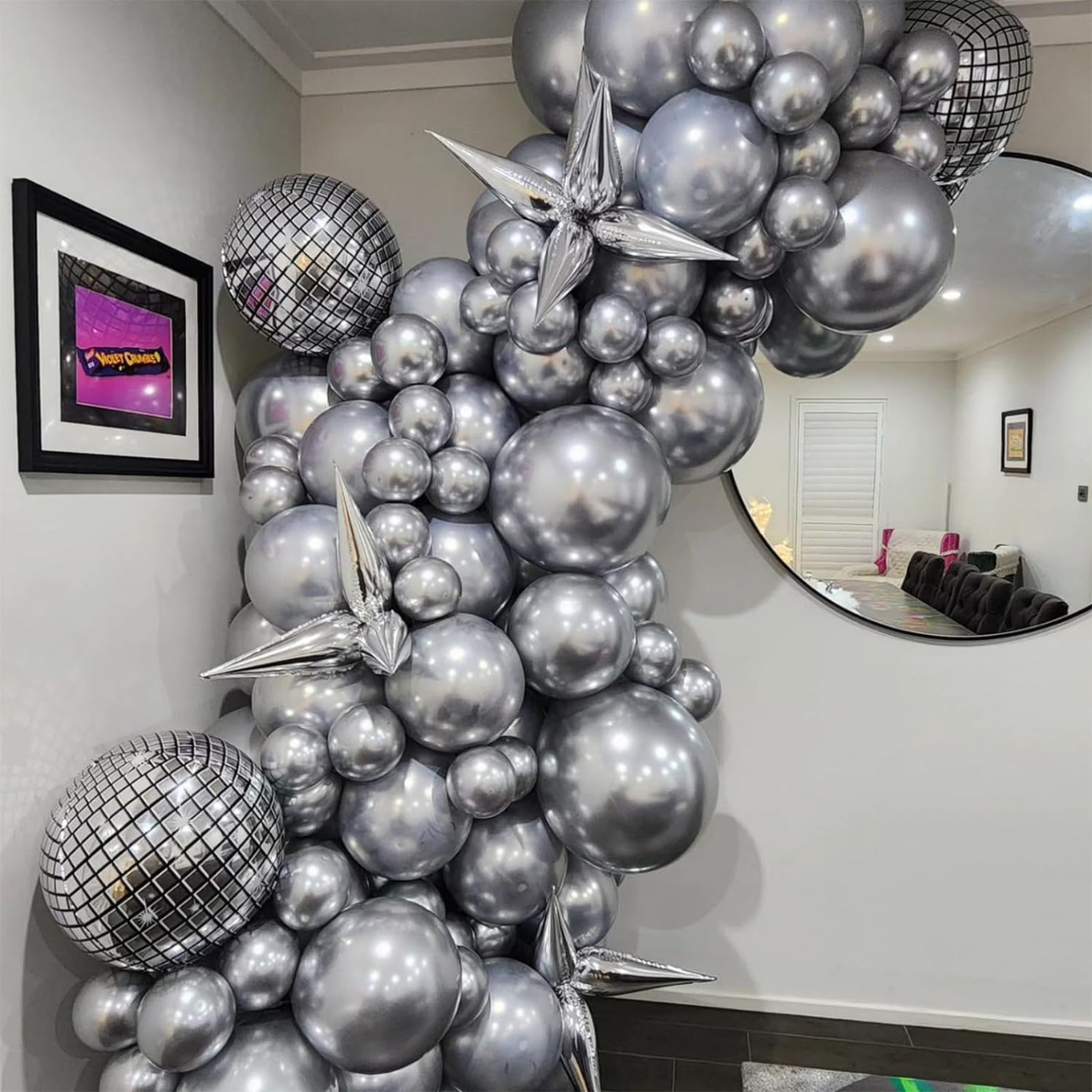 Chrome Silver Balloons 12 inches - Pack of 10