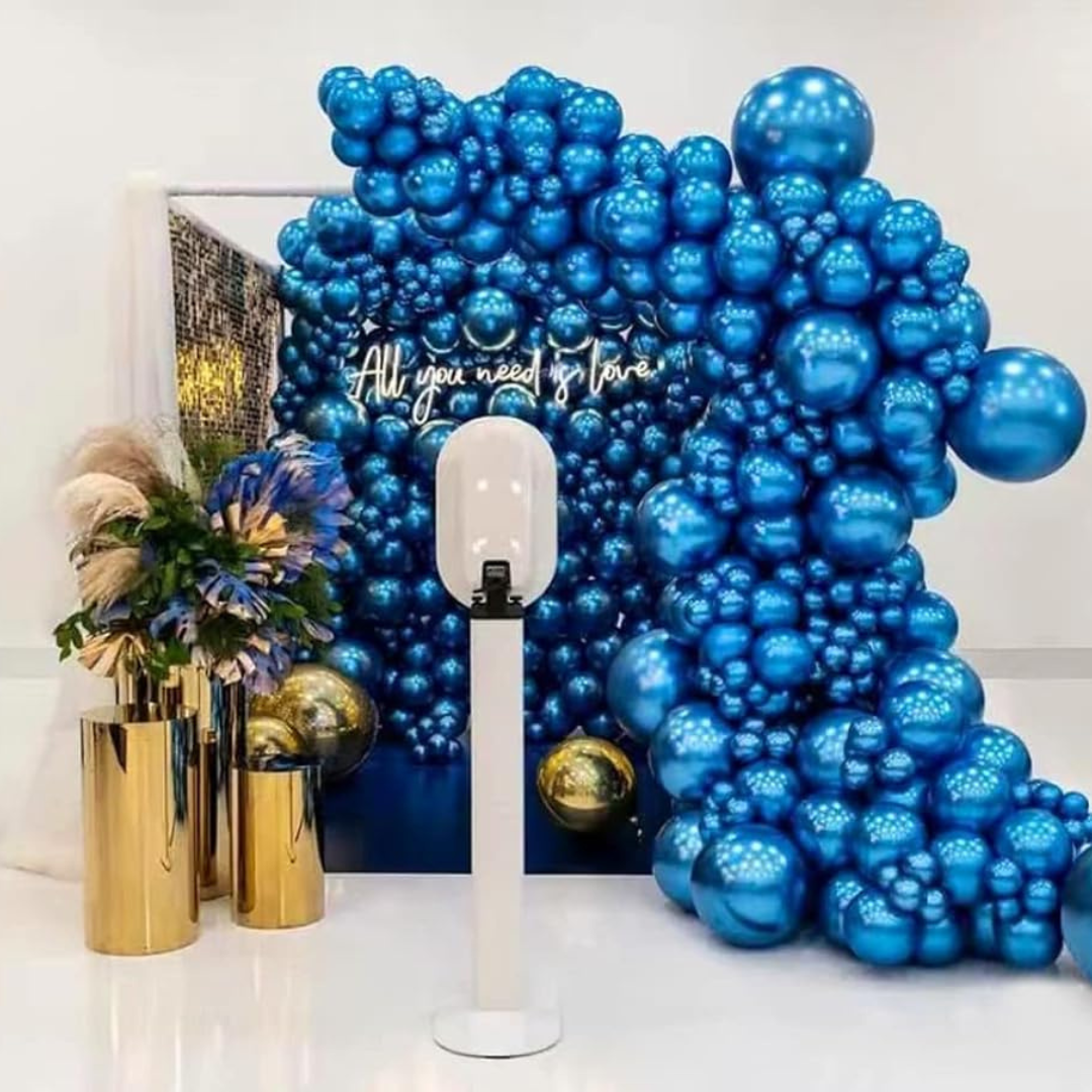 Chrome Royal Blue Balloons 12 inches - Pack of 10