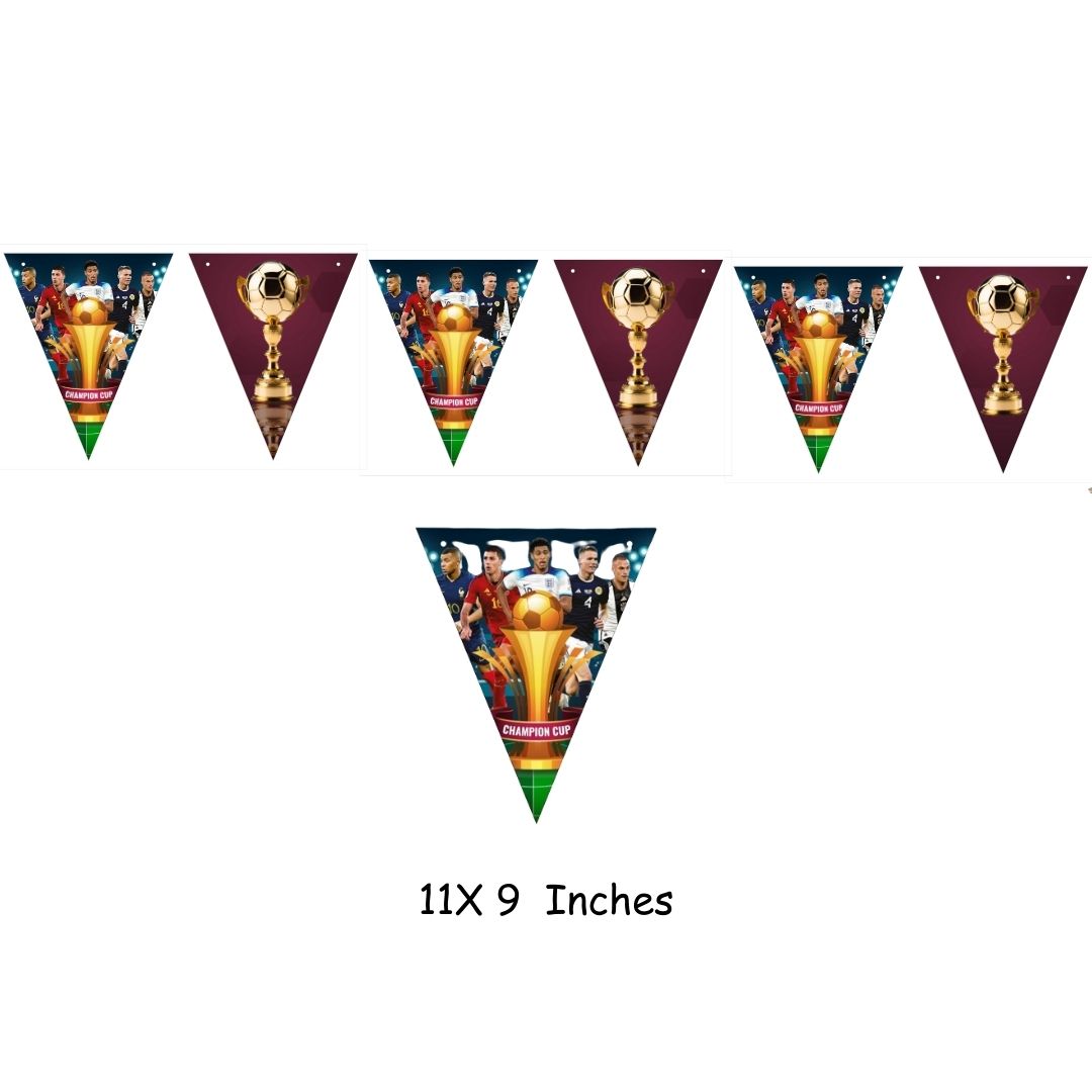 Soccer/Football Euro Cup Bunting Banner - 11inch x 9 inches - 10 FT