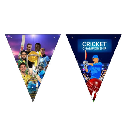 World Cup Cricket Designer Buntings - 11 inch x 9 inches - 10 FT