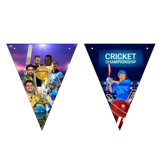 World Cup Cricket Designer Buntings - 11 inch x 9 inches - 10 FT