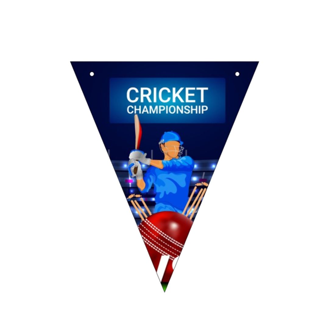 World Cup Cricket Designer Buntings - 11 inch x 9 inches - 10 FT