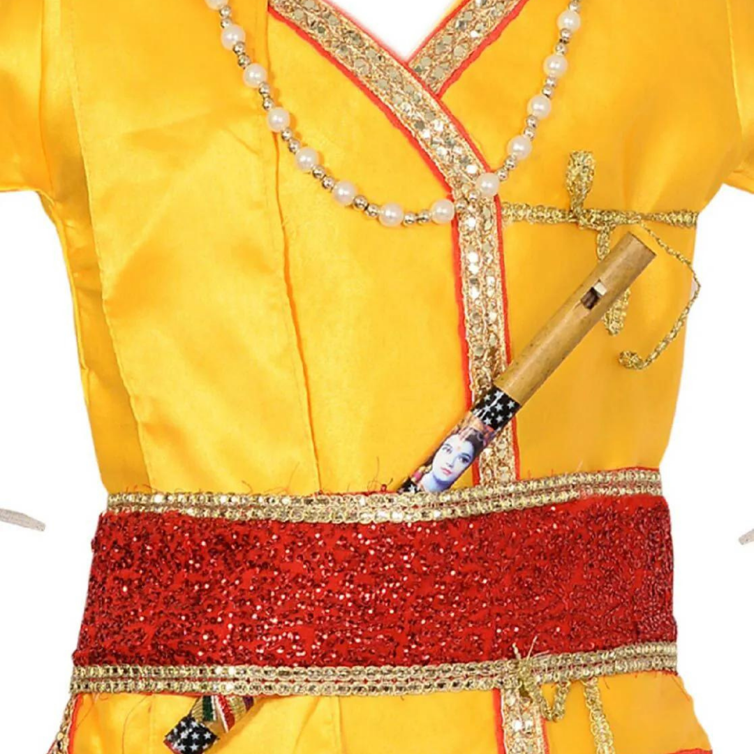 Fancy Traditional Shri Krishna Dress Set with Kurta & Dhoti – 10PC