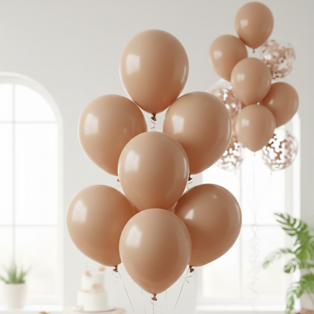 Sandstone Latex Balloons 10 Inch – Pack of 50 for Party Decoration & Event Decor