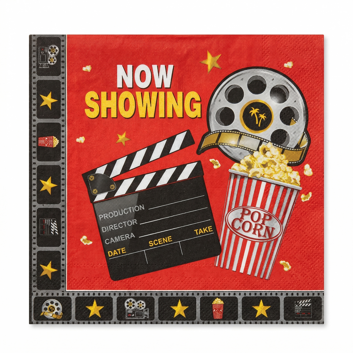 Cinema Theme Paper Napkins - Pack of 20 For Movie night