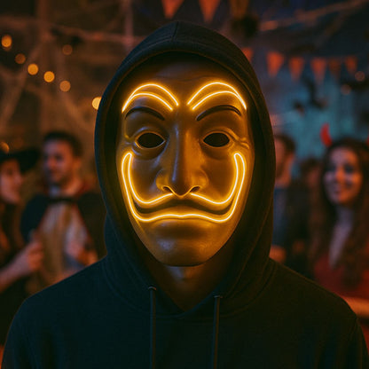 Money Heist Face Mask W/ LED Light - 1PC