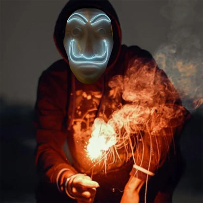 Money Heist Face Mask W/ LED Light - 1PC