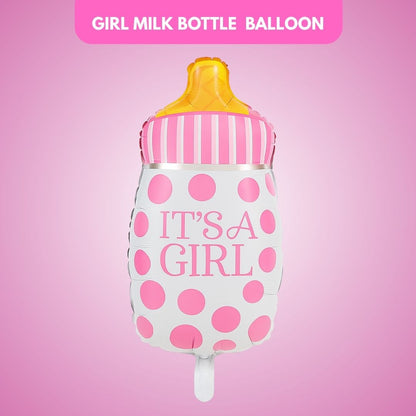 It's a Girl Milk Bottle Blue Balloon 18"