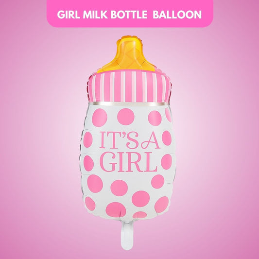 It's a Girl Milk Bottle Blue Balloon 18"