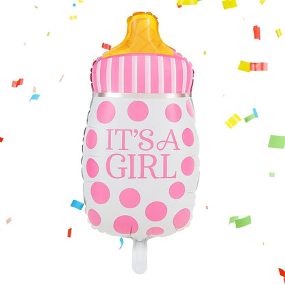 It's a Girl Milk Bottle Blue Balloon 18"