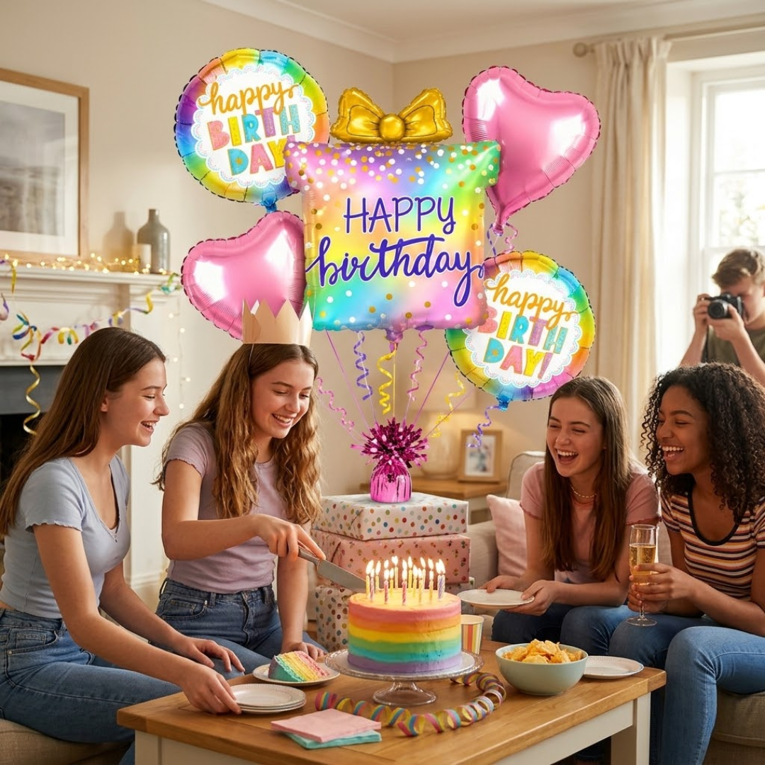 Happy Birthday Colorful Gift Box Set - 5PC