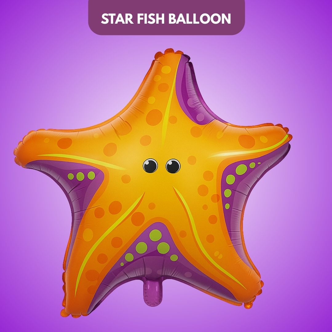 Star Fish Shaped Underwater Theme Party Balloon 25"