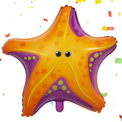 Star Fish Shaped Underwater Theme Party Balloon 25"