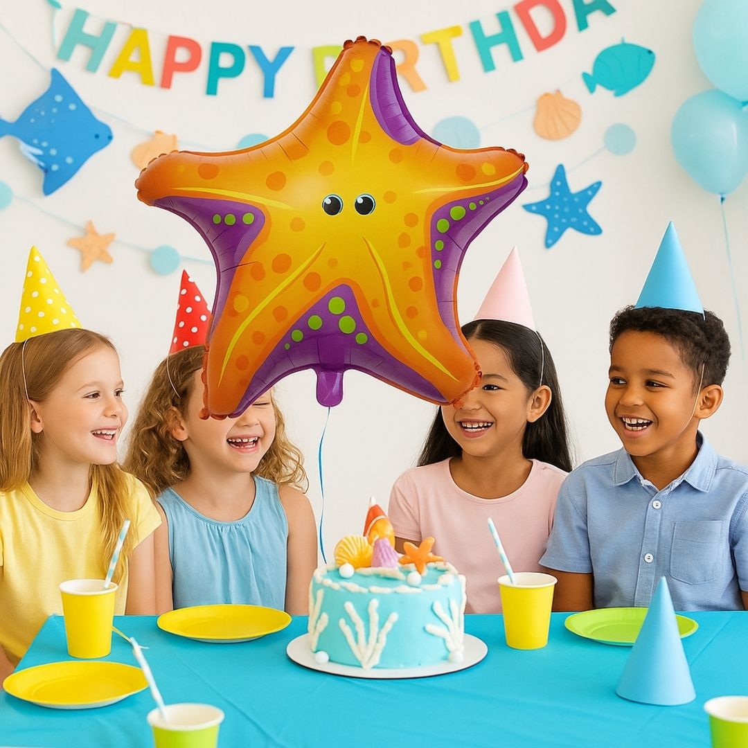 Star Fish Shaped Underwater Theme Party Balloon 25"