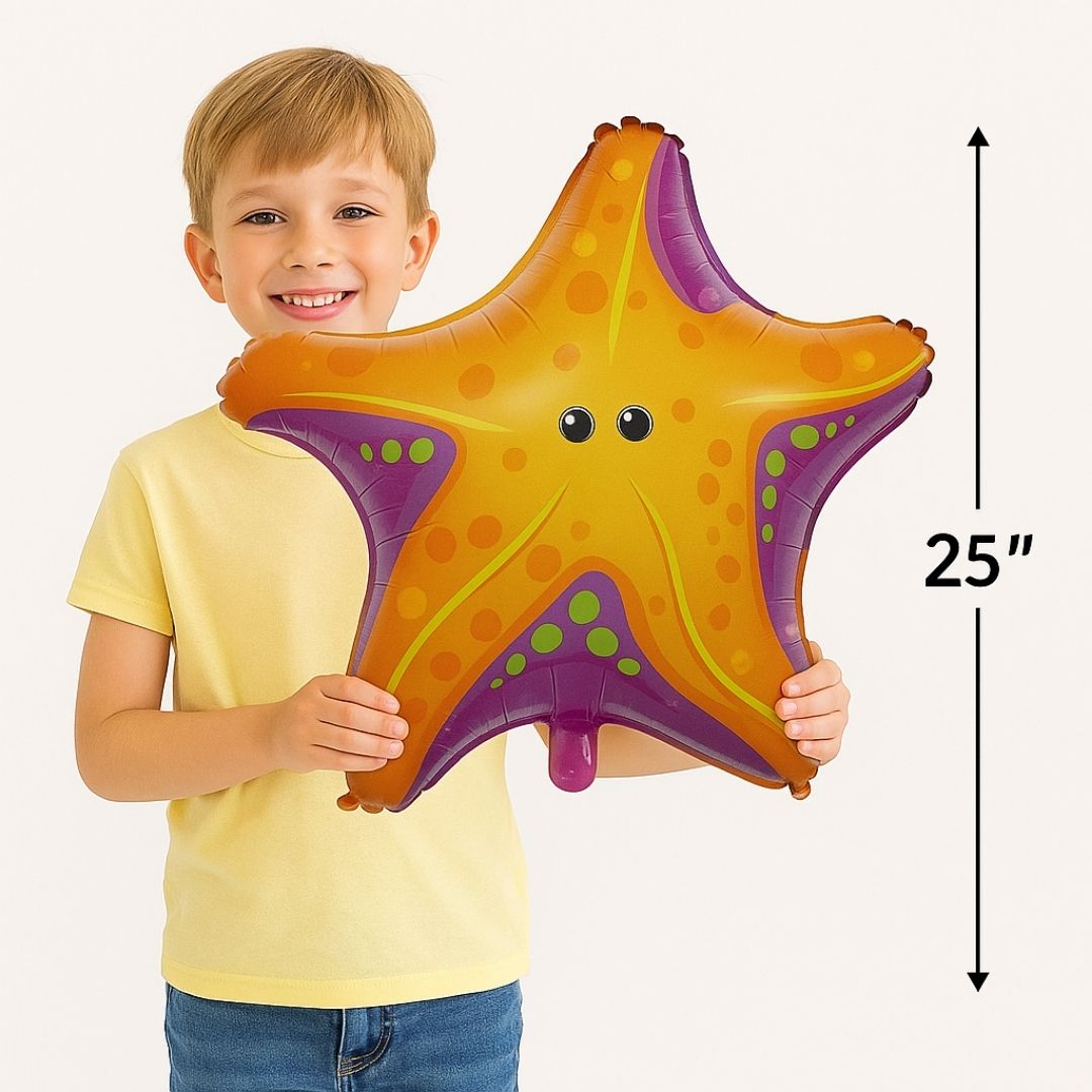 Star Fish Shaped Underwater Theme Party Balloon 25"
