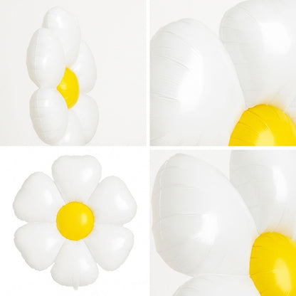 Super Shape White Daisy Flower Shaped Balloon 42