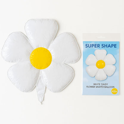 Super Shape White Daisy Flower Shaped Balloon 42