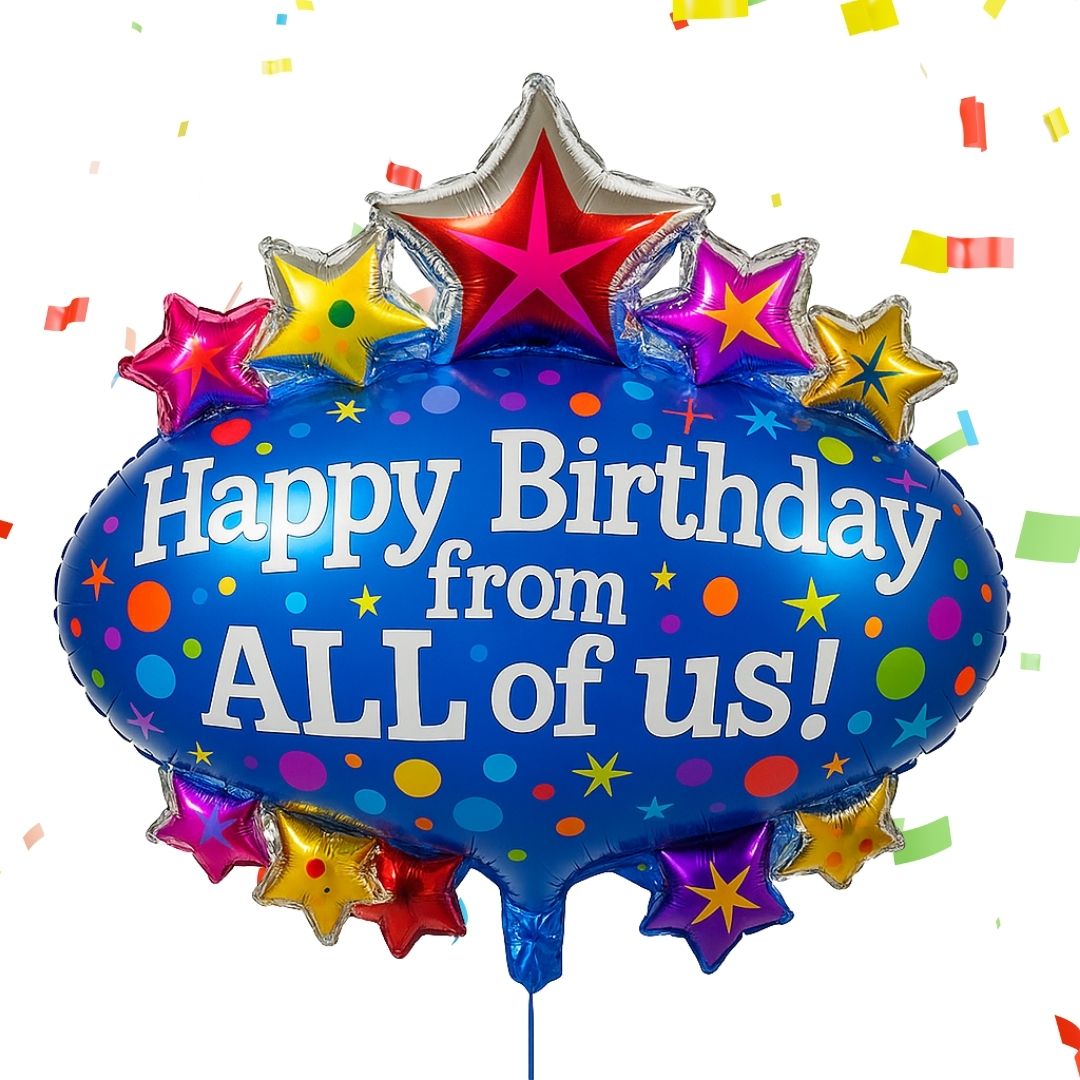 Happy Birthday From All of Us Super Shape Balloon
