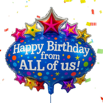 Happy Birthday From All of Us Super Shape Balloon