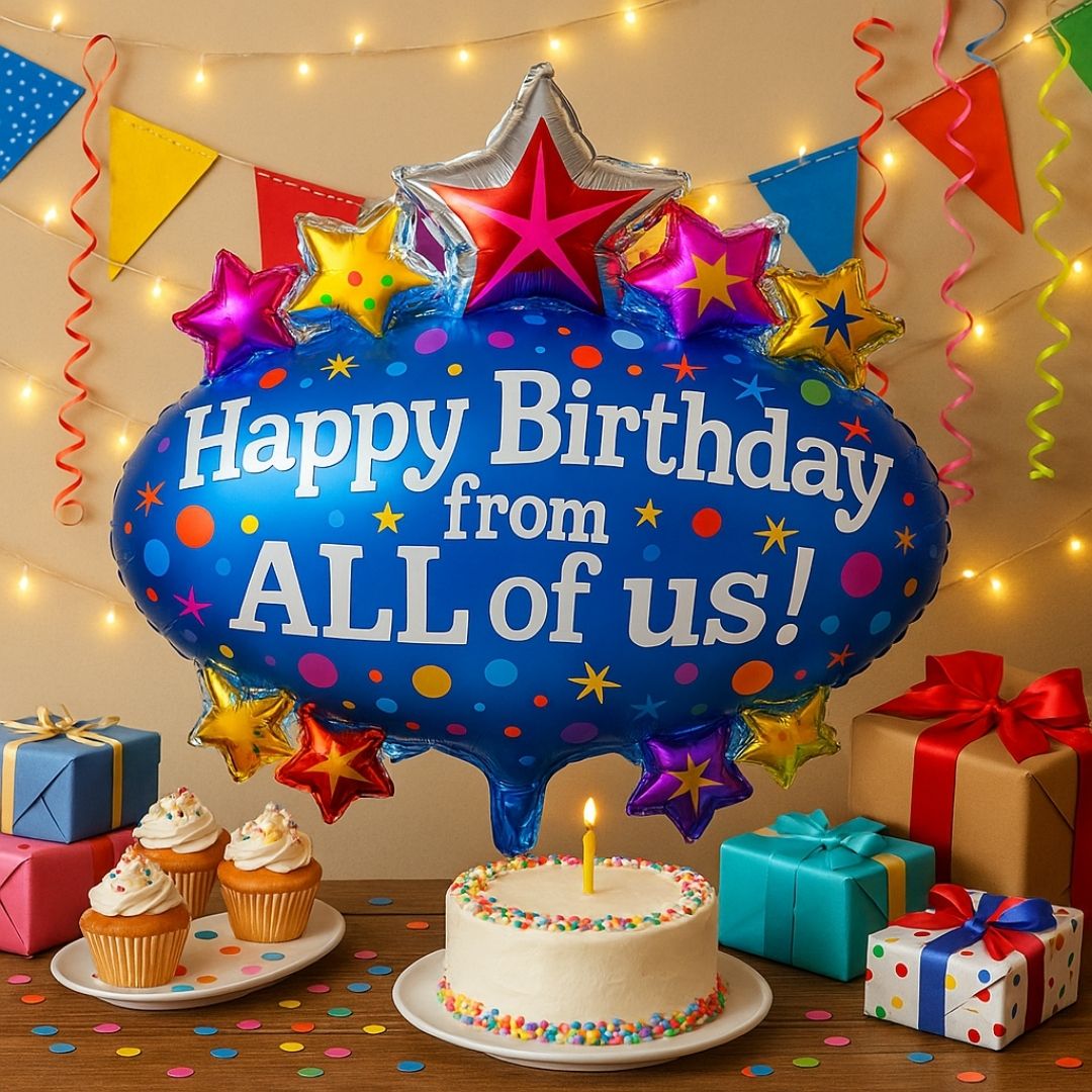 Happy Birthday From All of Us Super Shape Balloon