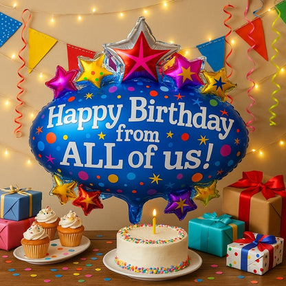 Happy Birthday From All of Us Super Shape Balloon