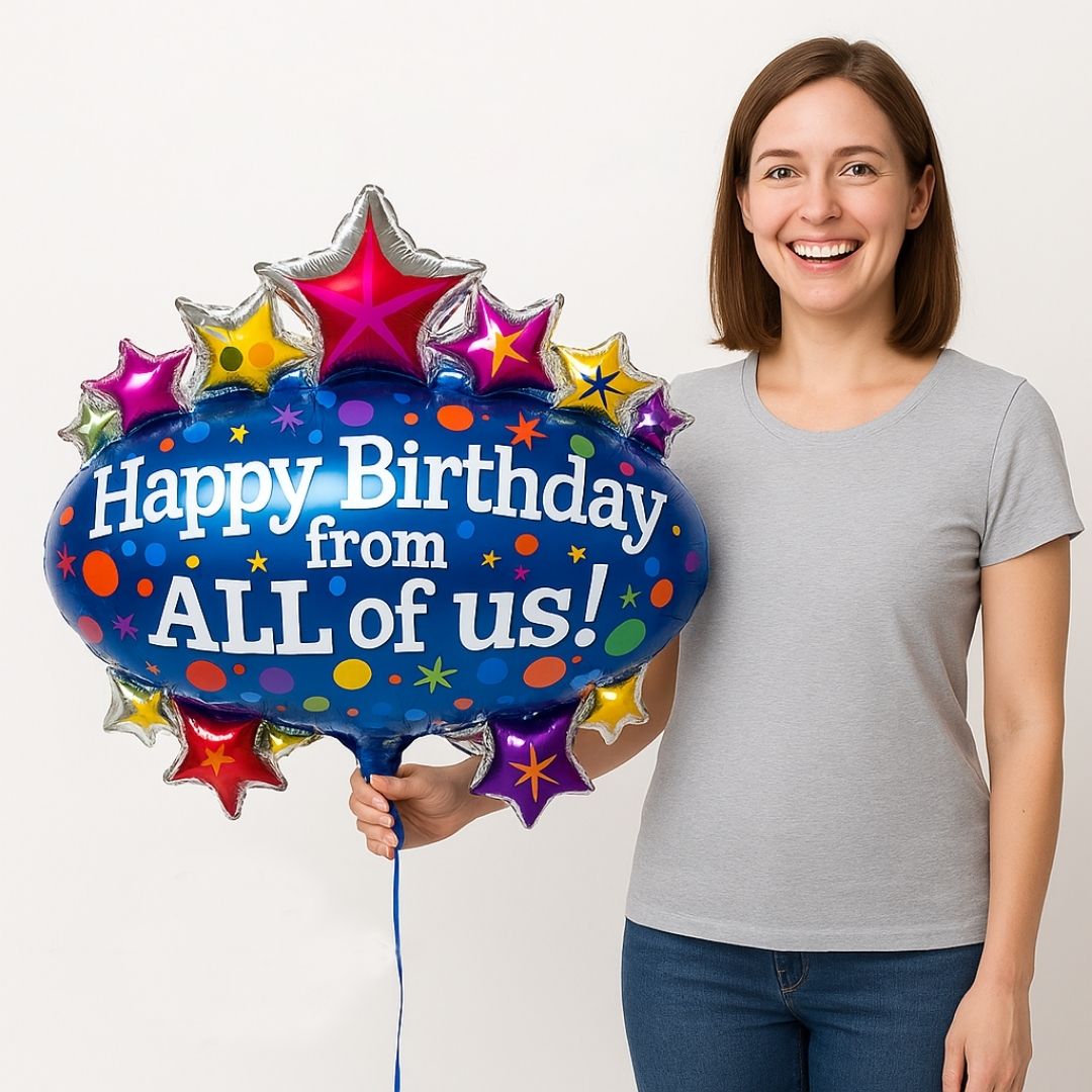 Happy Birthday From All of Us Super Shape Balloon