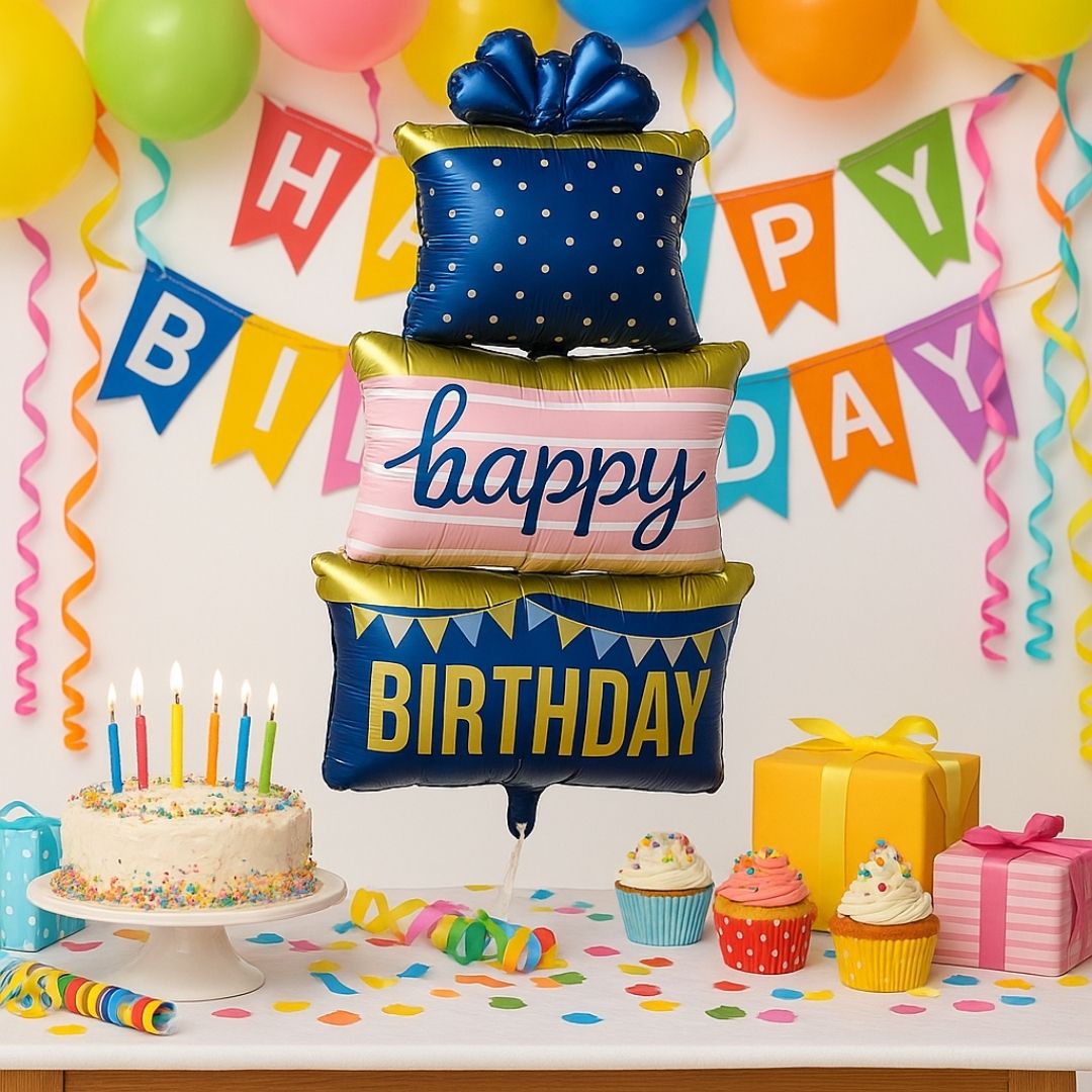 Triple Layer Happy Birthday Box Balloon
