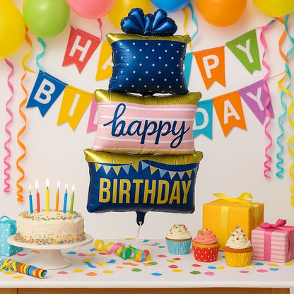 Triple Layer Happy Birthday Box Balloon