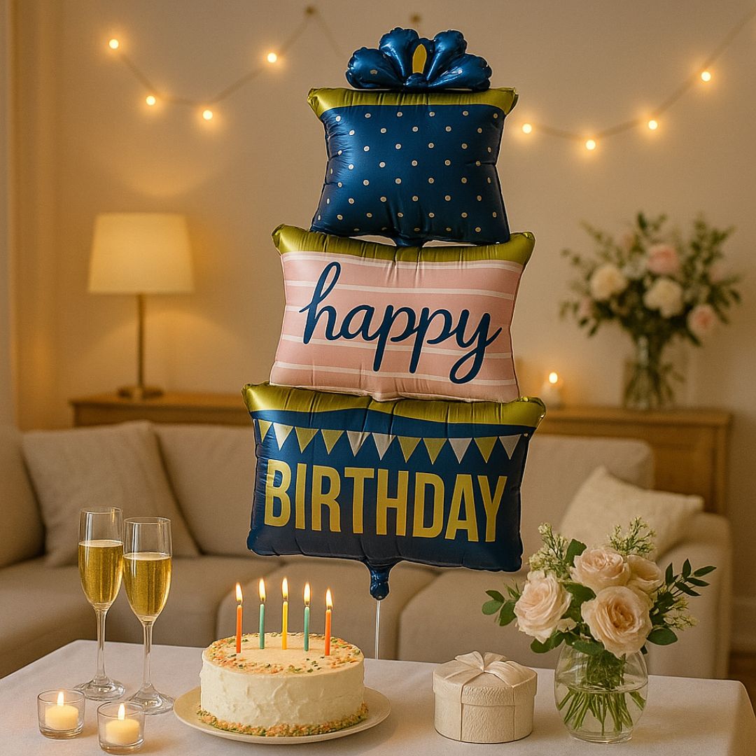 Triple Layer Happy Birthday Box Balloon